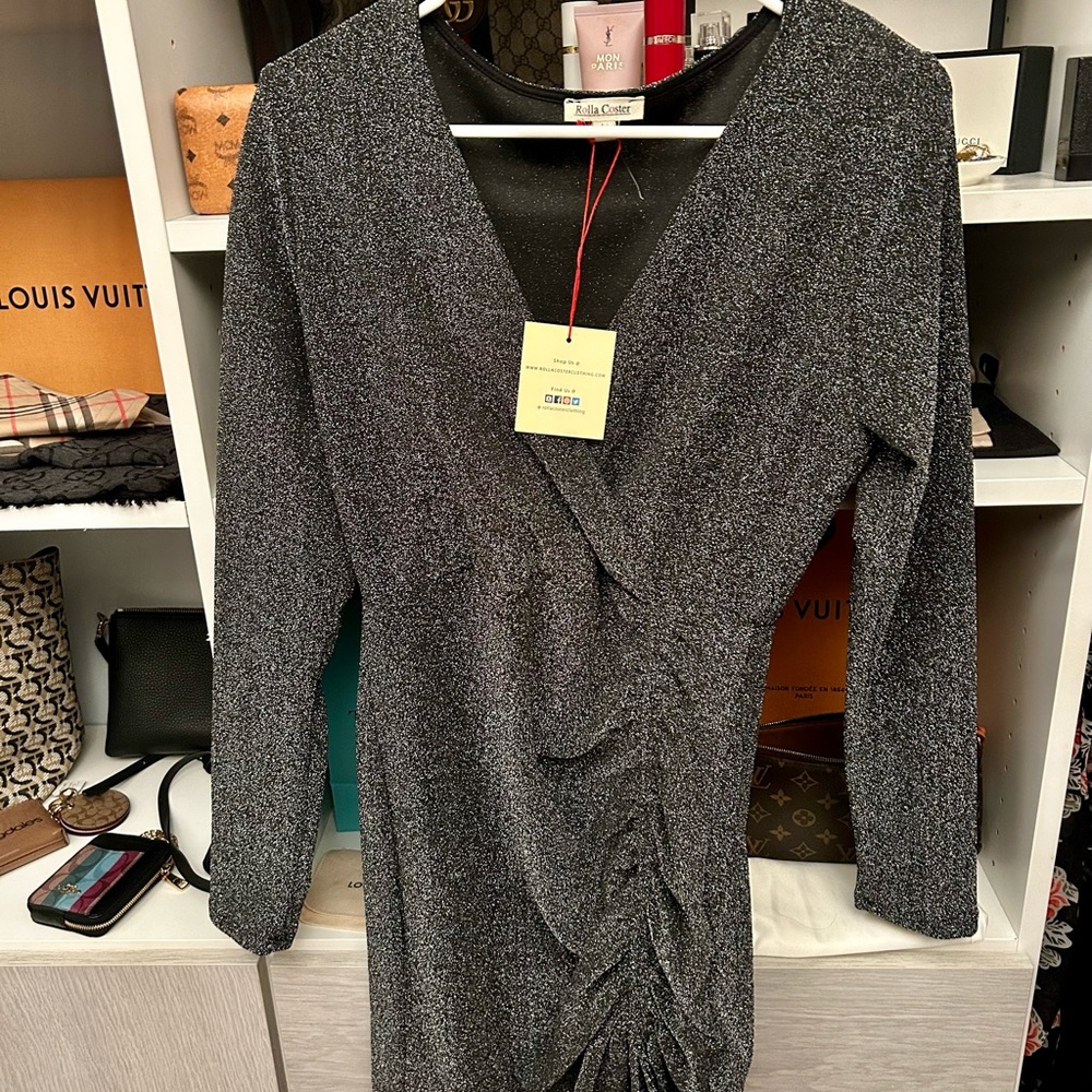 Sparkly silver dress!